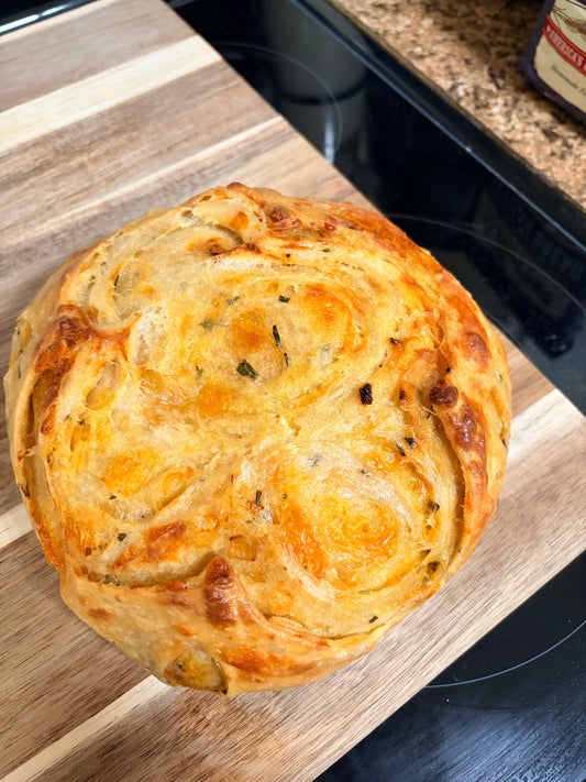 Cheesy Sour Cream + Onion Loaf