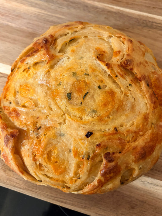 Cheesy Sour Cream + Onion Loaf